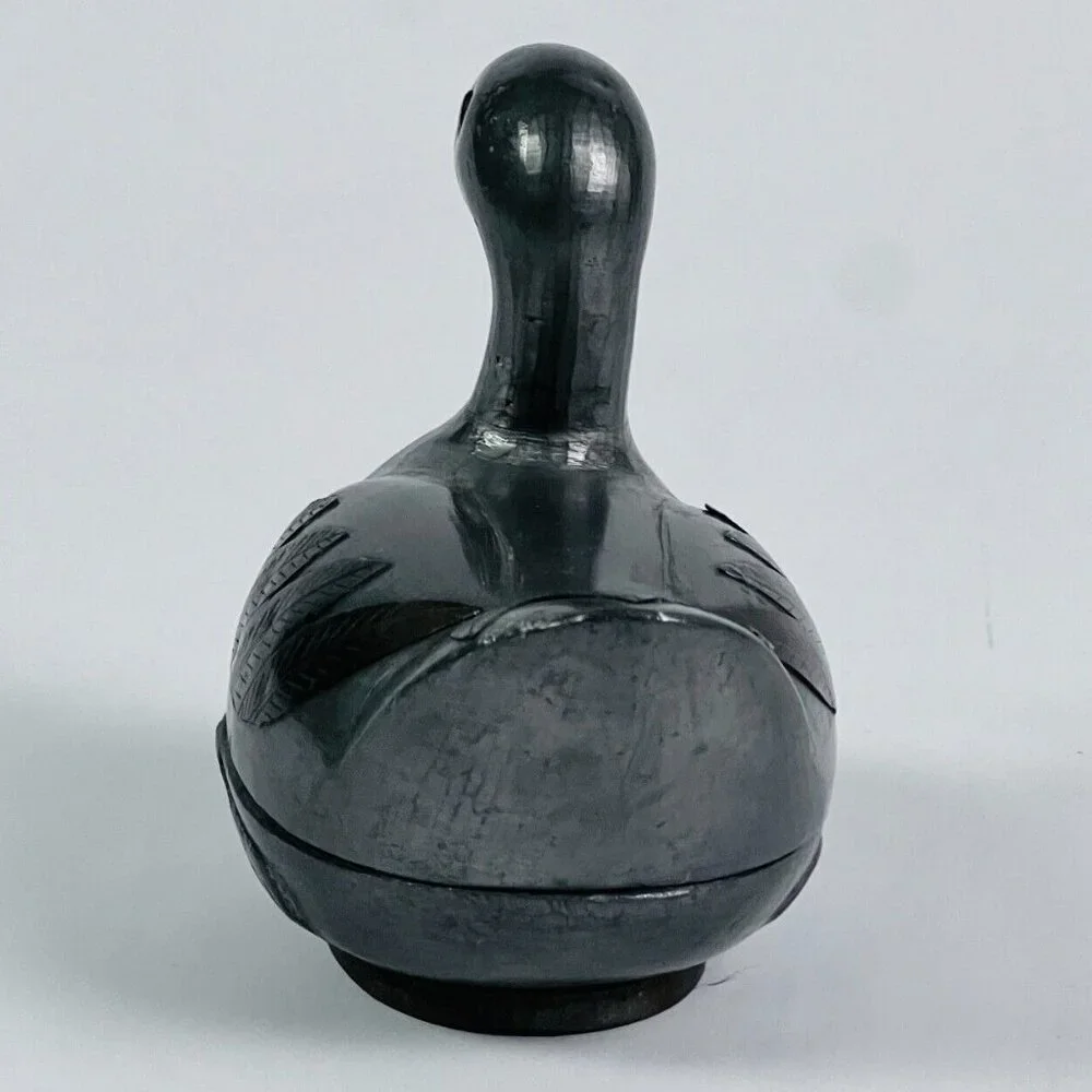 Pewter Duck Trinket Bird Keepsake Jewelry Storage Rustic Cabin Country Decor